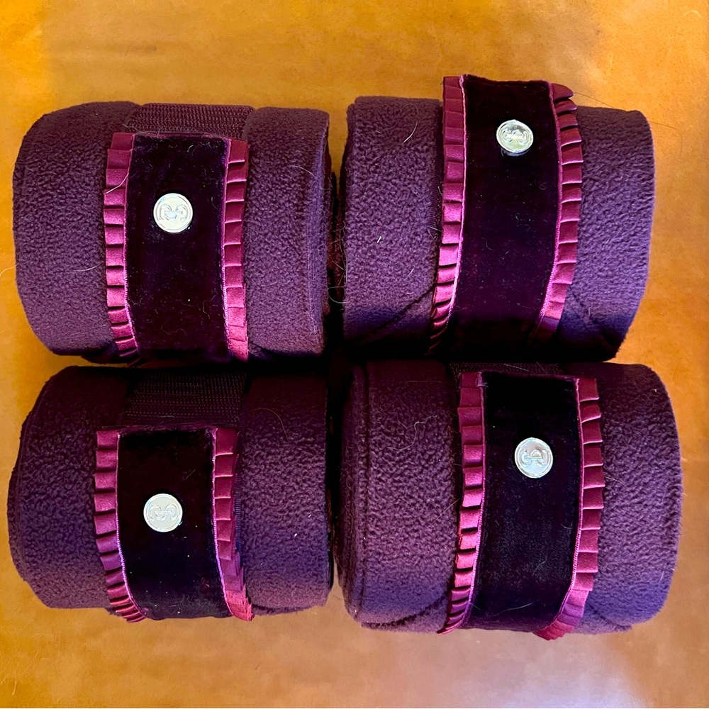 PS of Sweden Ruffled Polo Wraps - Wine - EUC!